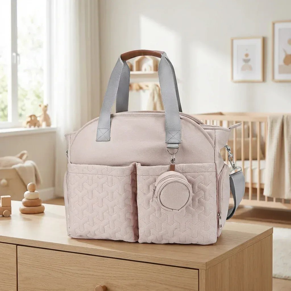 Sac à Lange à Bandoulière Sac à Langer Range Couche Grande Capacité et Ultra Organisé