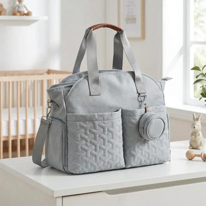 Sac à Lange à Bandoulière Sac à Langer Range Couche Grande Capacité et Ultra Organisé