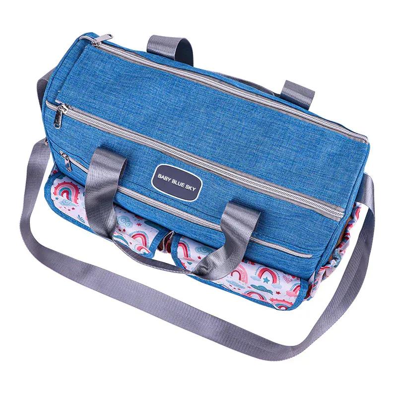 Sac à Lange à Bandoulière Sac à Langer Rectangulaire Grande Capacité 25L Waterproof