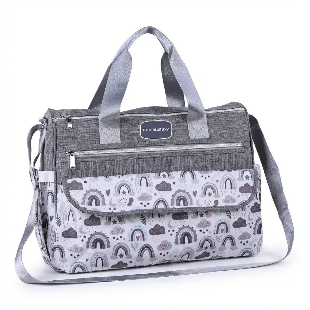 Sac à Lange à Bandoulière Sac à Langer Rectangulaire Grande Capacité 25L Waterproof