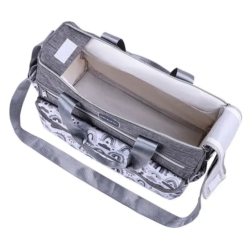 Sac à Lange à Bandoulière Sac à Langer Rectangulaire Grande Capacité 25L Waterproof