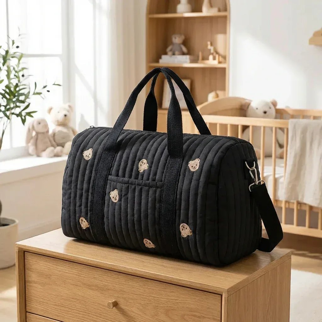 Sac à Lange à Bandoulière Sac à Langer Souple – Spacieux, Léger et Idéal pour Voyager avec Bébé