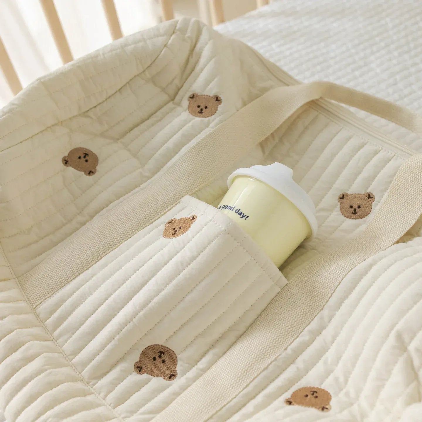 Sac à Lange à Bandoulière Sac à Langer Souple – Spacieux, Léger et Idéal pour Voyager avec Bébé