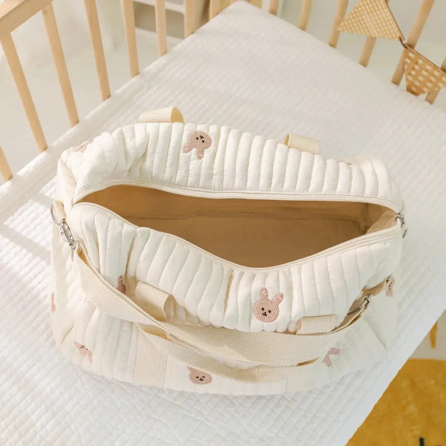Sac à Lange à Bandoulière Sac à Langer Souple – Spacieux, Léger et Idéal pour Voyager avec Bébé