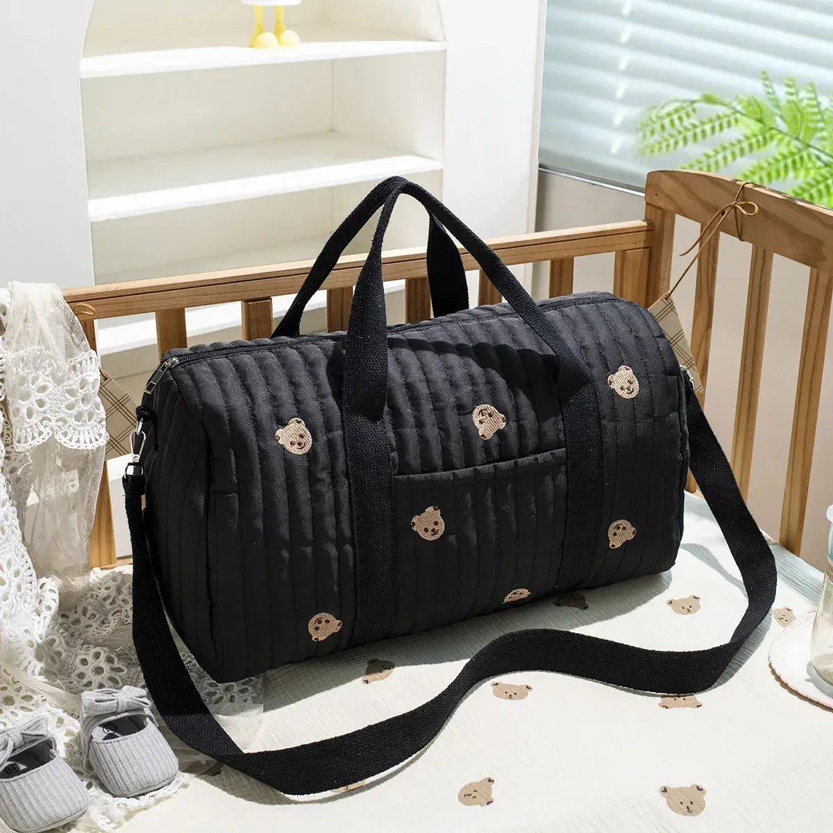 Sac à Lange à Bandoulière Sac à Langer Souple – Spacieux, Léger et Idéal pour Voyager avec Bébé