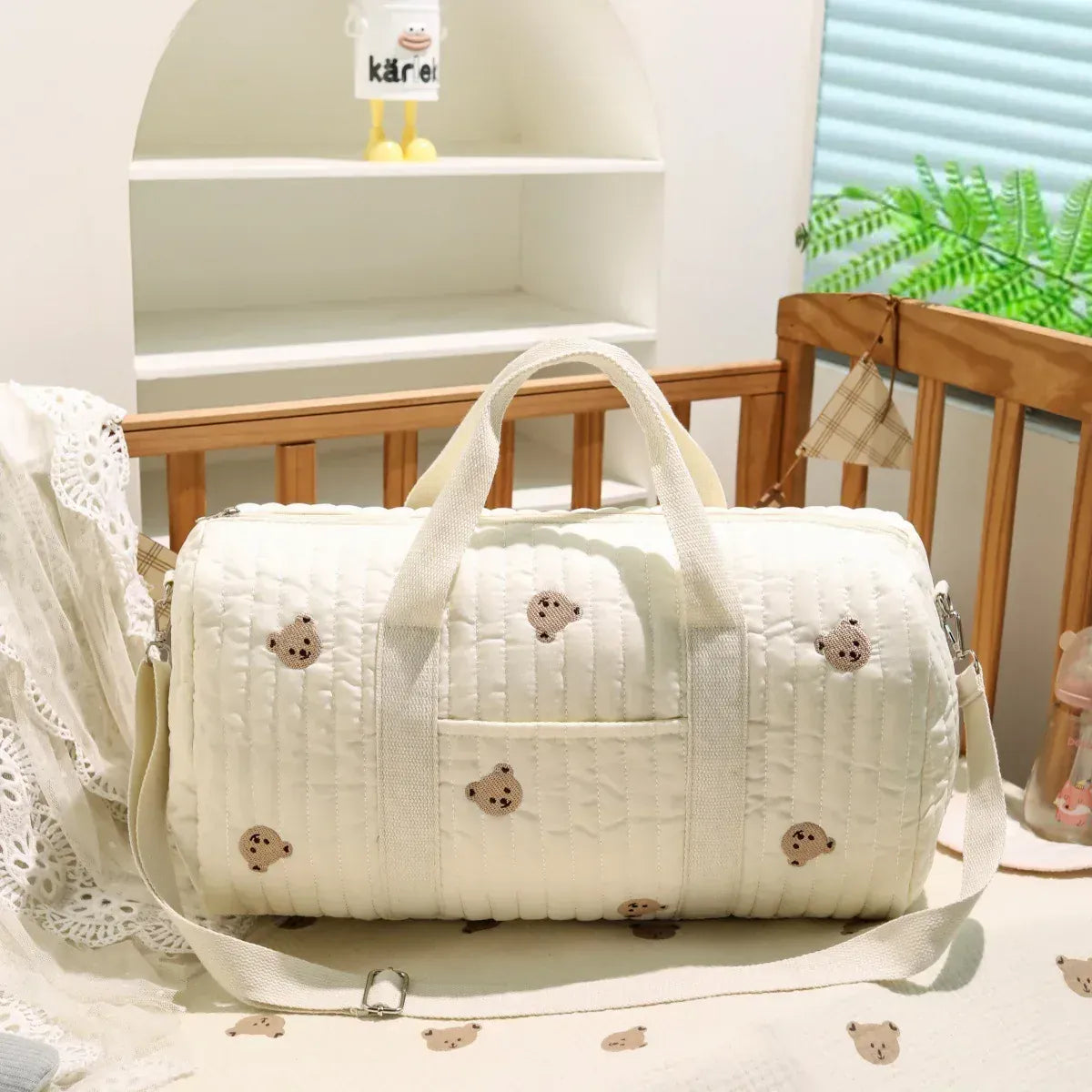 Sac à Lange à Bandoulière Sac à Langer Souple – Spacieux, Léger et Idéal pour Voyager avec Bébé