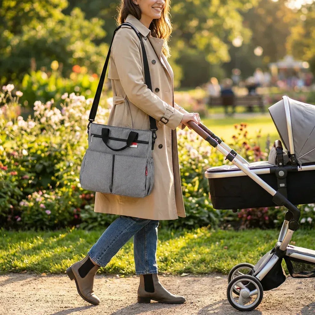Sac à Lange à Bandoulière Sac à Langer Tote Bag Pratique et Élégant pour Parents Modernes