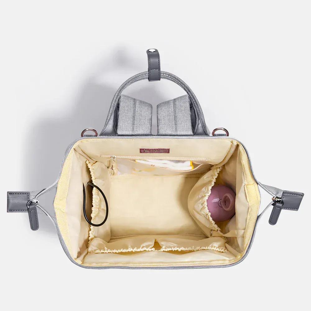 Sac à Dos à Langer Sac à Langer Velours Grande Capacité avec Porte-Biberons Isothermes