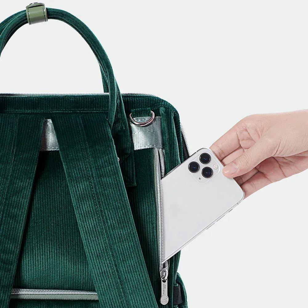 Sac à Dos à Langer Sac à Langer Velours Grande Capacité avec Porte-Biberons Isothermes