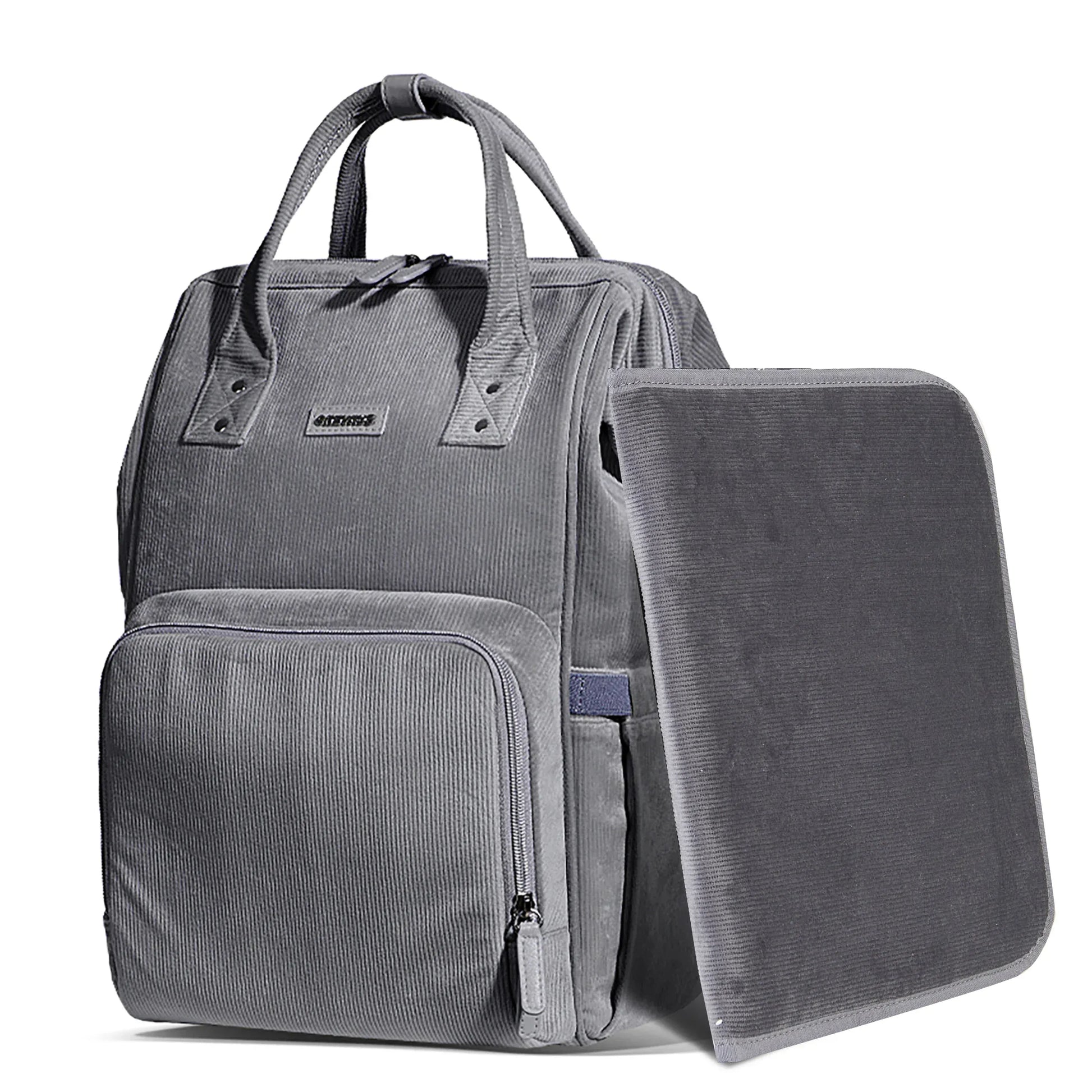 Sac à Dos à Langer Sac à Langer Velours Grande Capacité avec Porte-Biberons Isothermes