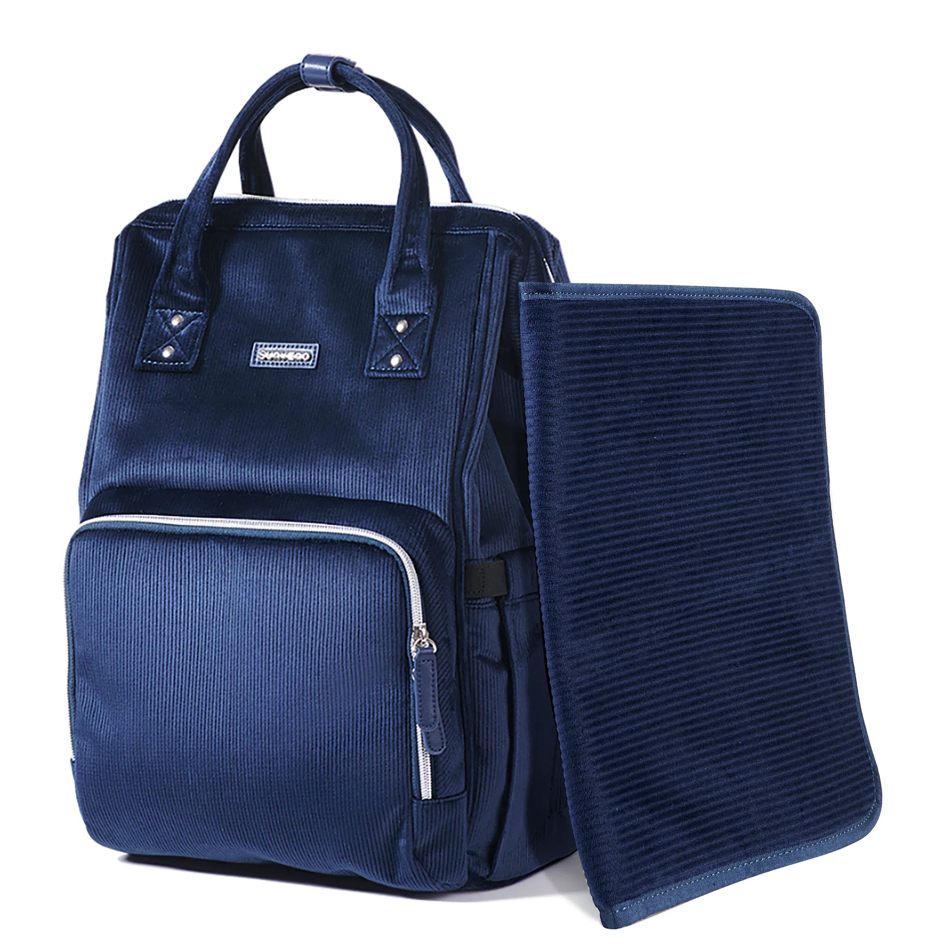 Sac à Dos à Langer Sac à Langer Velours Grande Capacité avec Porte-Biberons Isothermes
