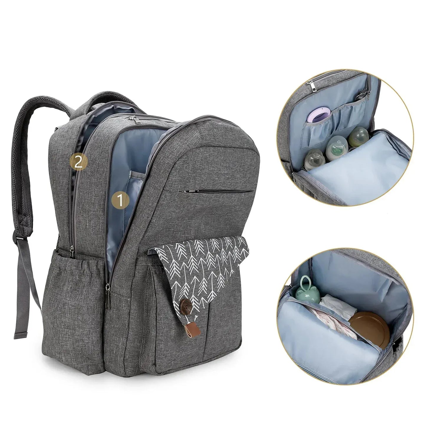 Sac à Dos à Langer Sac à Langer Voyage – Sac Bébé Grande Capacité pour Voyager en Toute Sérénité