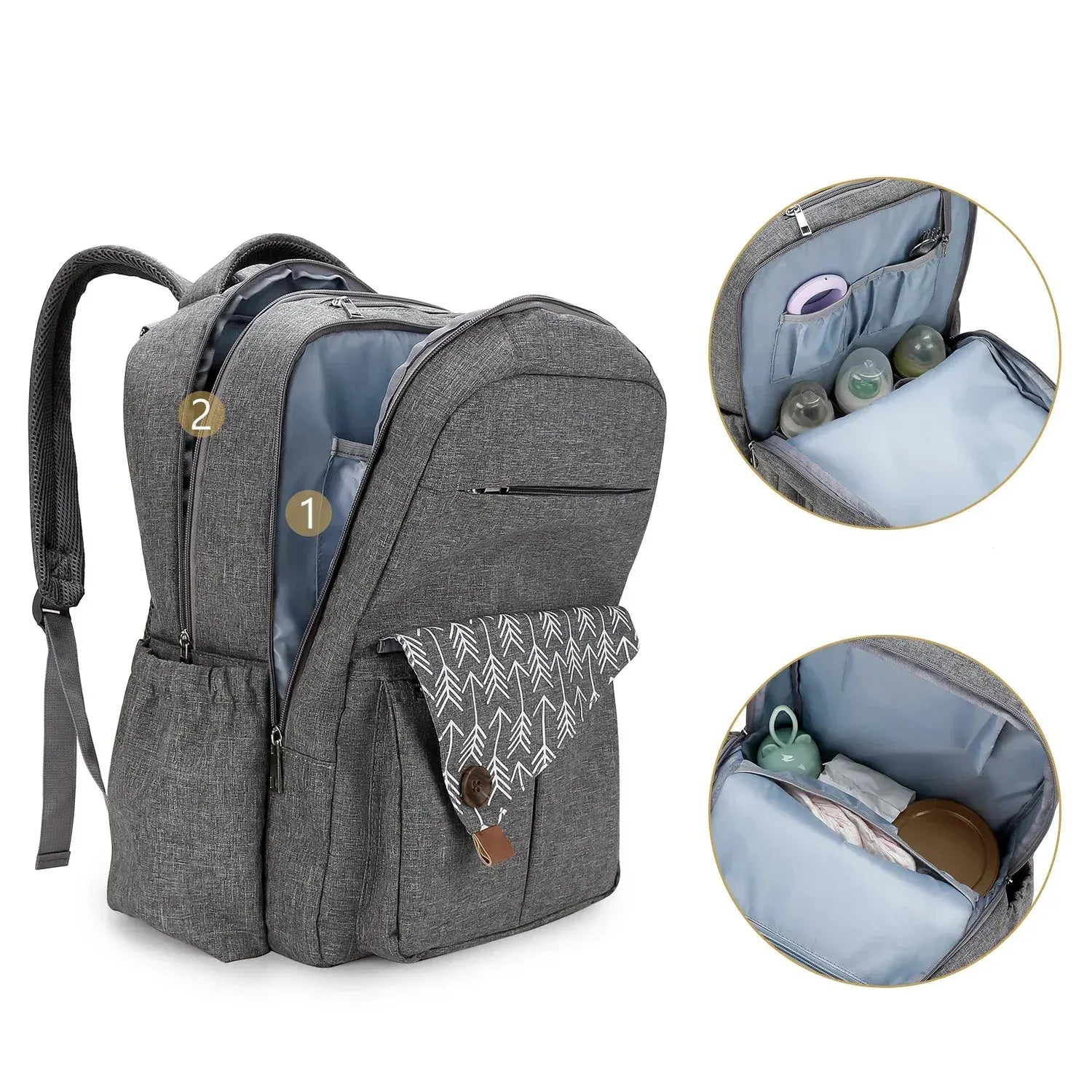 Sac à Dos à Langer Sac à Langer Voyage – Sac Bébé Grande Capacité pour Voyager en Toute Sérénité